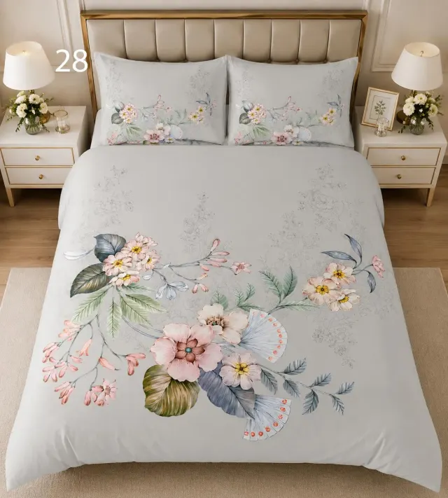 Blue Garden Spray Bedsheet Set