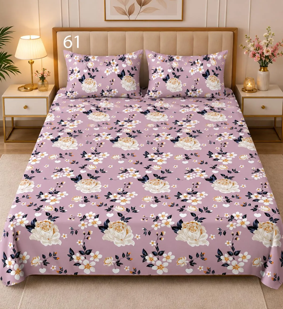 Lilac Posy Bedsheet Set