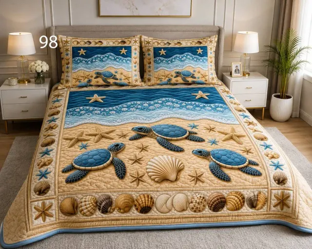 Sea Turtle Beach Bedsheet Set