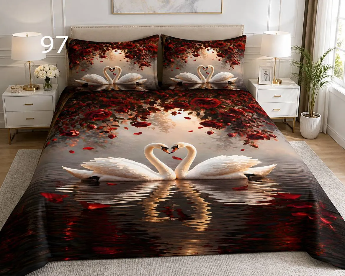 Swan Love Bedsheet Set