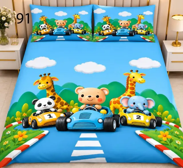 Jungle Racers Bedsheet Set