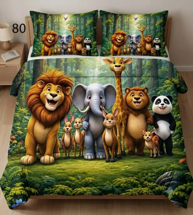 Jungle King Bedsheet Set