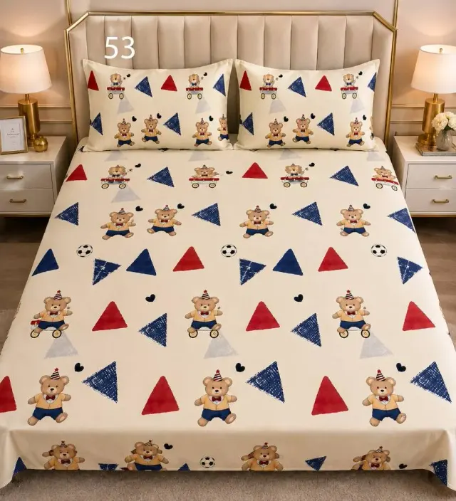 Teddy Triangles Bedsheet Set