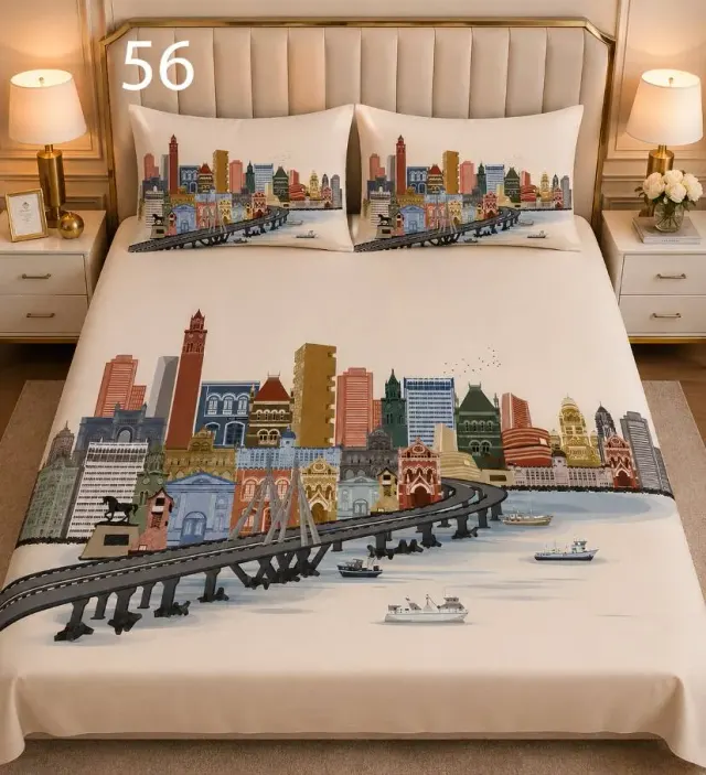 City Skyline Bedsheet Set