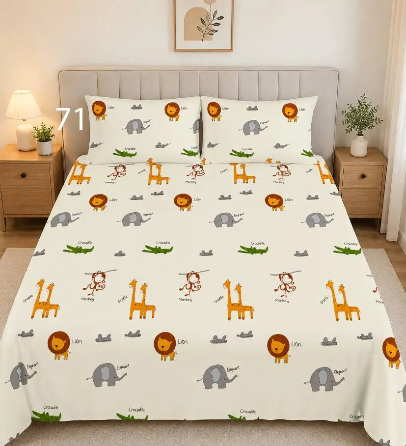 Safari Animals Bedsheet Set
